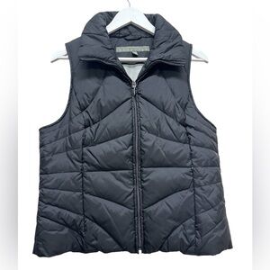 Kenneth Cole Reaction Women's Down Blend Black Puffer Vest Size Large L